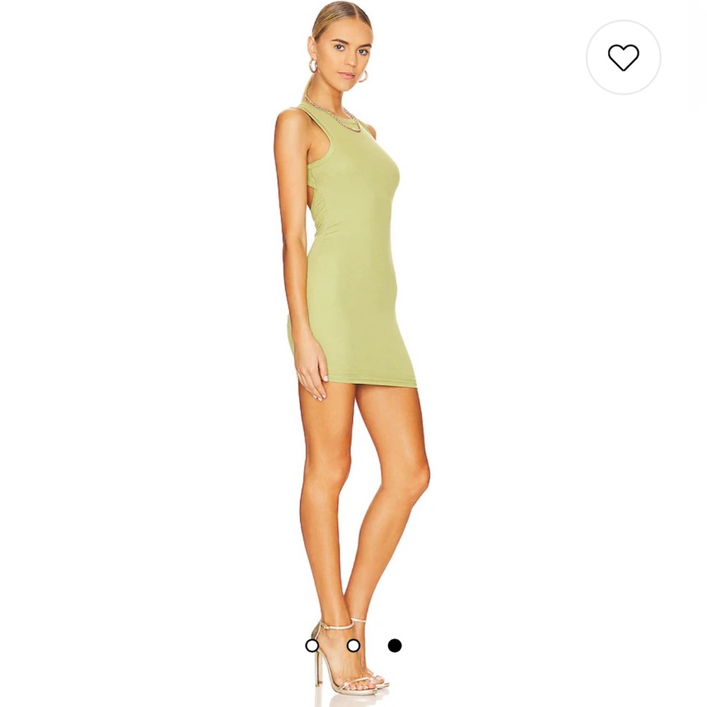 Marie Open Back Dress in Green